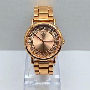 Womens Jennifer Lopez Rose Gold Sparkle Watch Rhinestones FMDJL338 New Battery